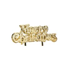 Picture of MERRY CHRISTMAS MOTTO CAKE TOPPERS GOLD7 X 4CM (1.6 X 2.75)
